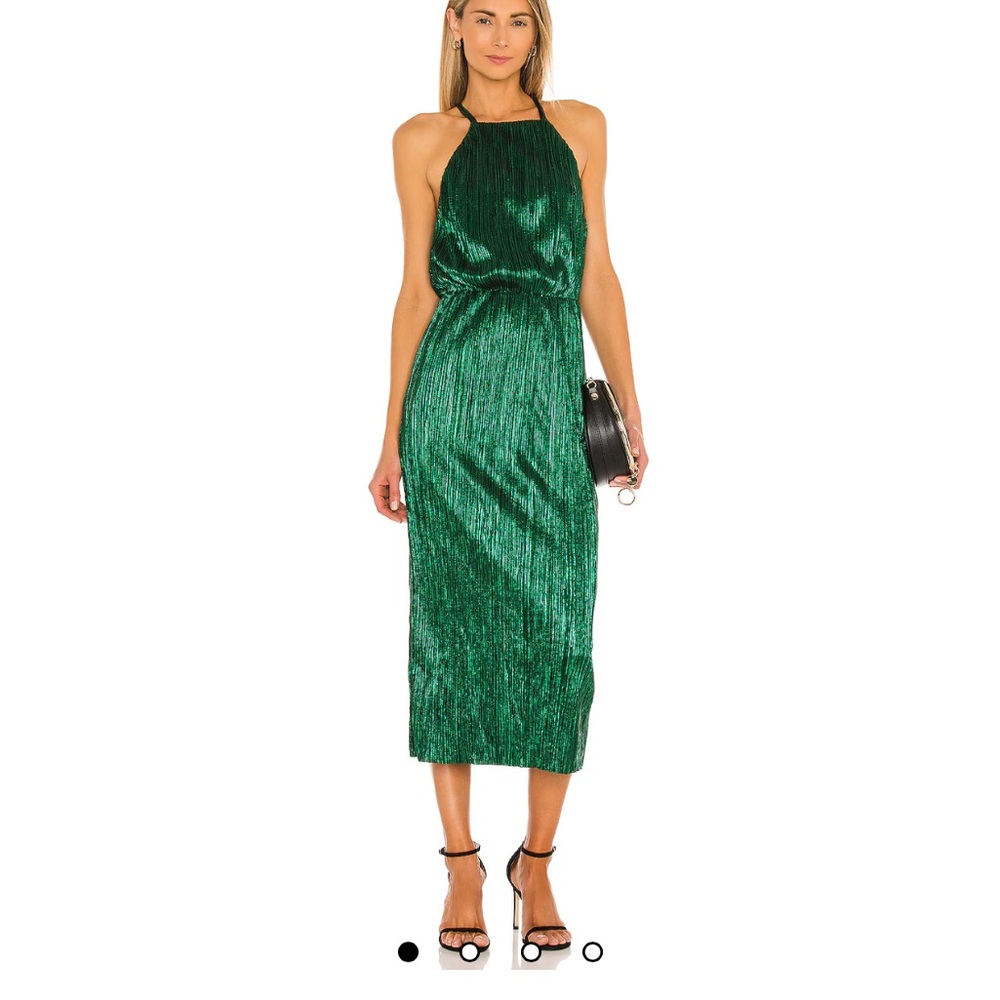 REVOLVE Shimmering Emerald Dress size large
